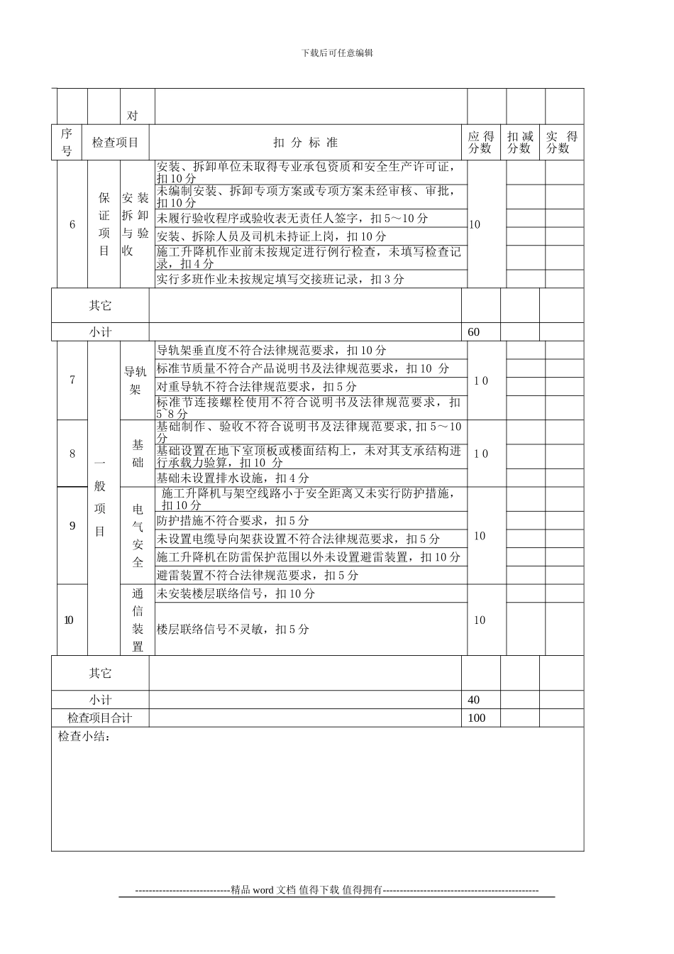 施工升降机检查评分_第2页