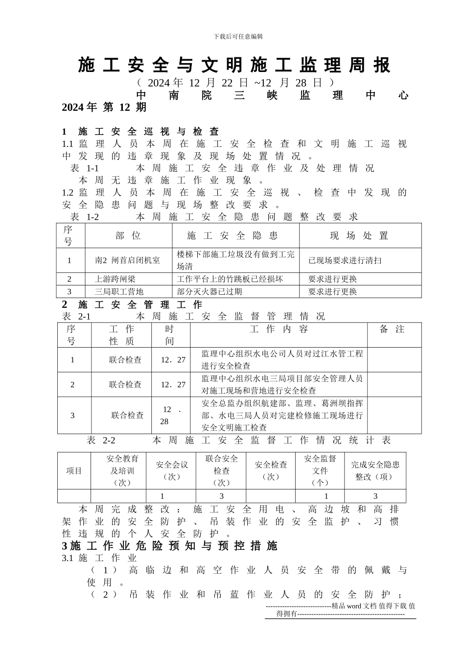 施工安全周报第11期_第1页