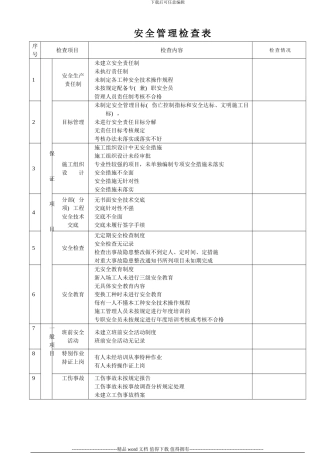 施工安全检查表1