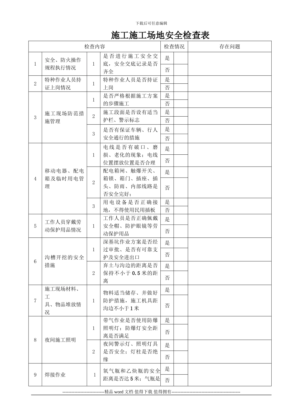施工工地安全检查计划_第2页