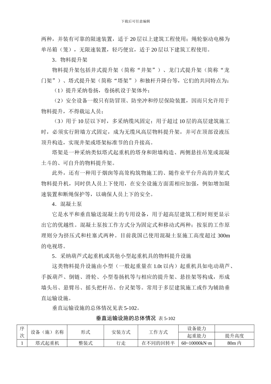 施工手册第五章-脚手架工程和垂直运输设施5-5-垂直运输设施_第2页