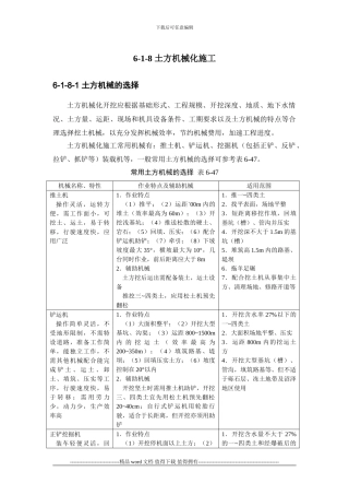施工手册第六章土方与基坑工程6-1-8-土方机械化施工