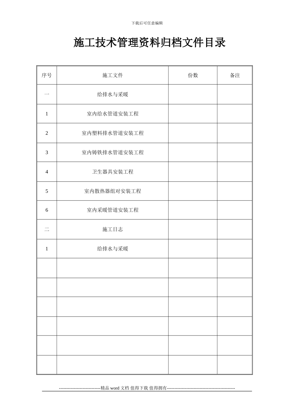 施工技术管理资料归档文件目录_第2页