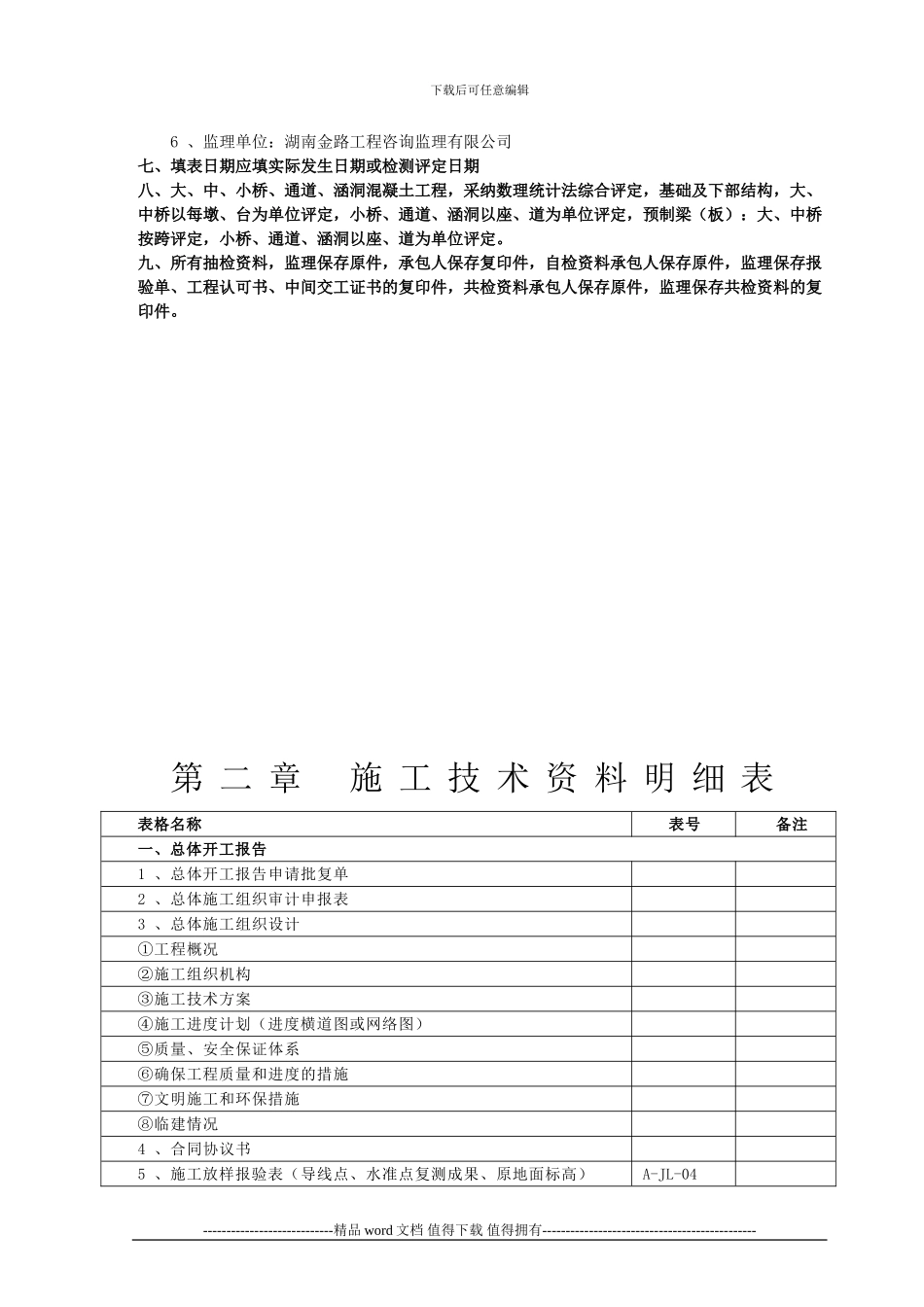 施工技术资料明细表Microsoft-Word-文档_第2页