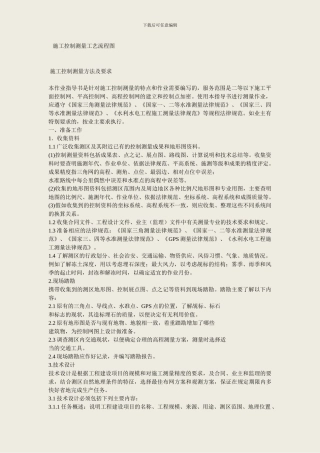 施工控制测量工艺流程图