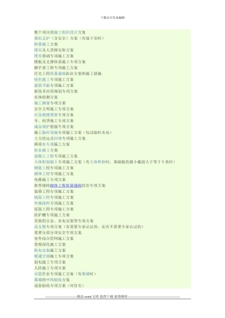 施工方案全套