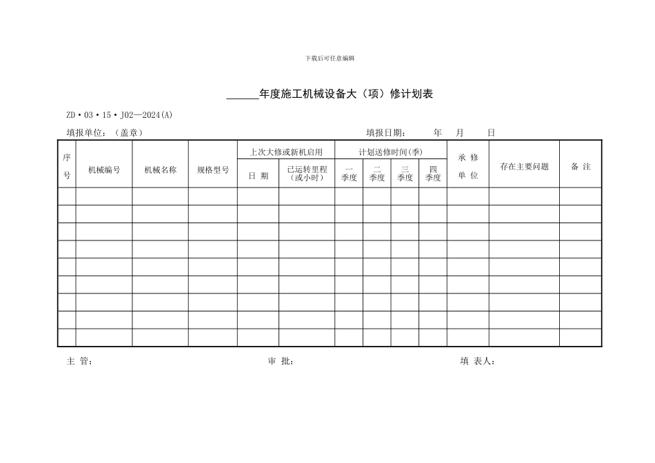 施工机械设备保养修理管理办法_第2页