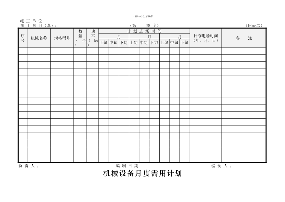 施工机械设备相关表格_第2页