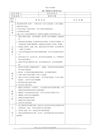 施工现场安全检查记录[1]