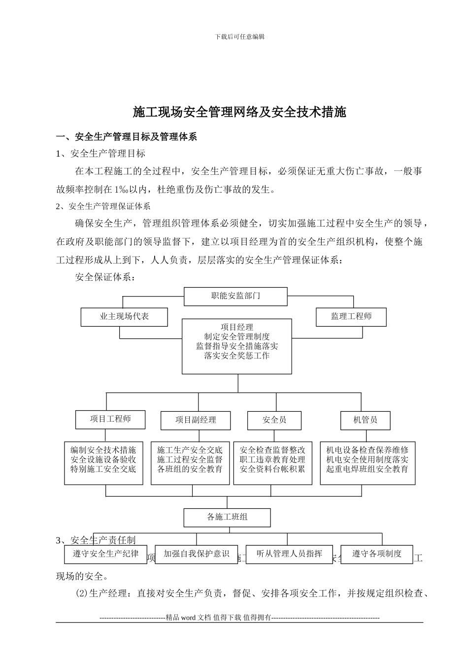 施工现场安全管理网络及安全技术措施(1)_第3页