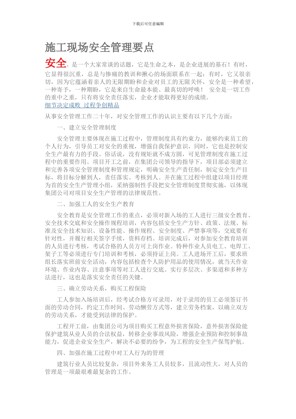 施工现场安全管理要点_第1页