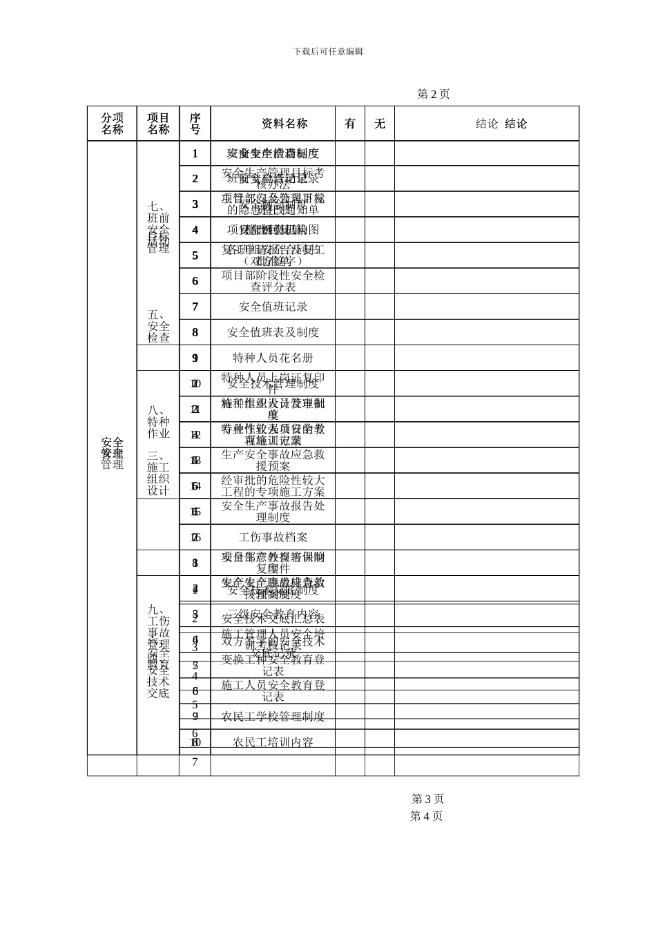 施工现场安全资料检查_第3页