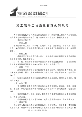 施工现场工程质量处罚规定.doc01