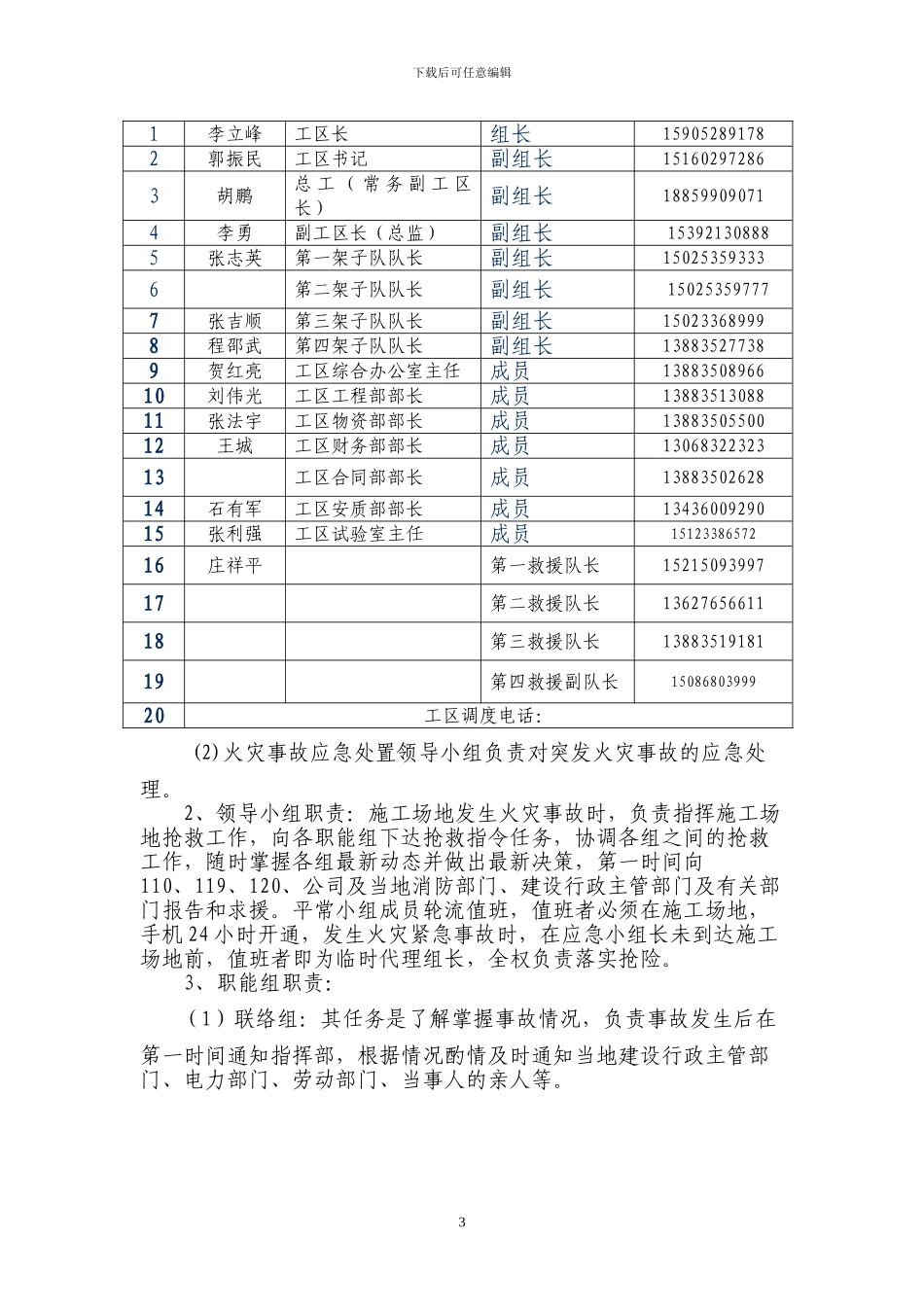 施工现场火灾事故应急预案_第3页