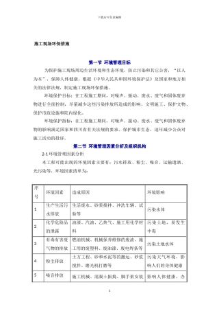 施工现场环境管理目标-secret