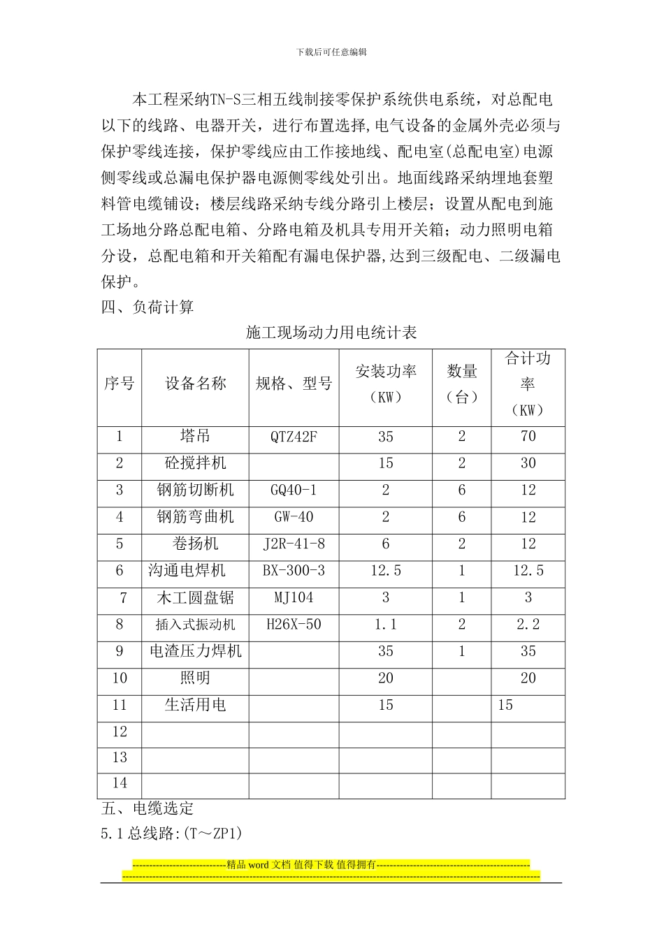施工现场用电量统计表_第3页