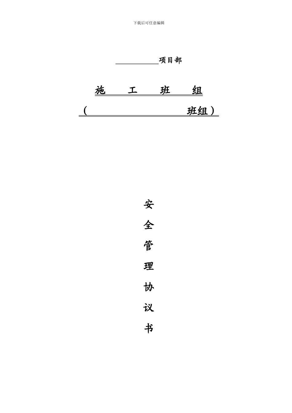 施工班组安全管理协议书_第1页