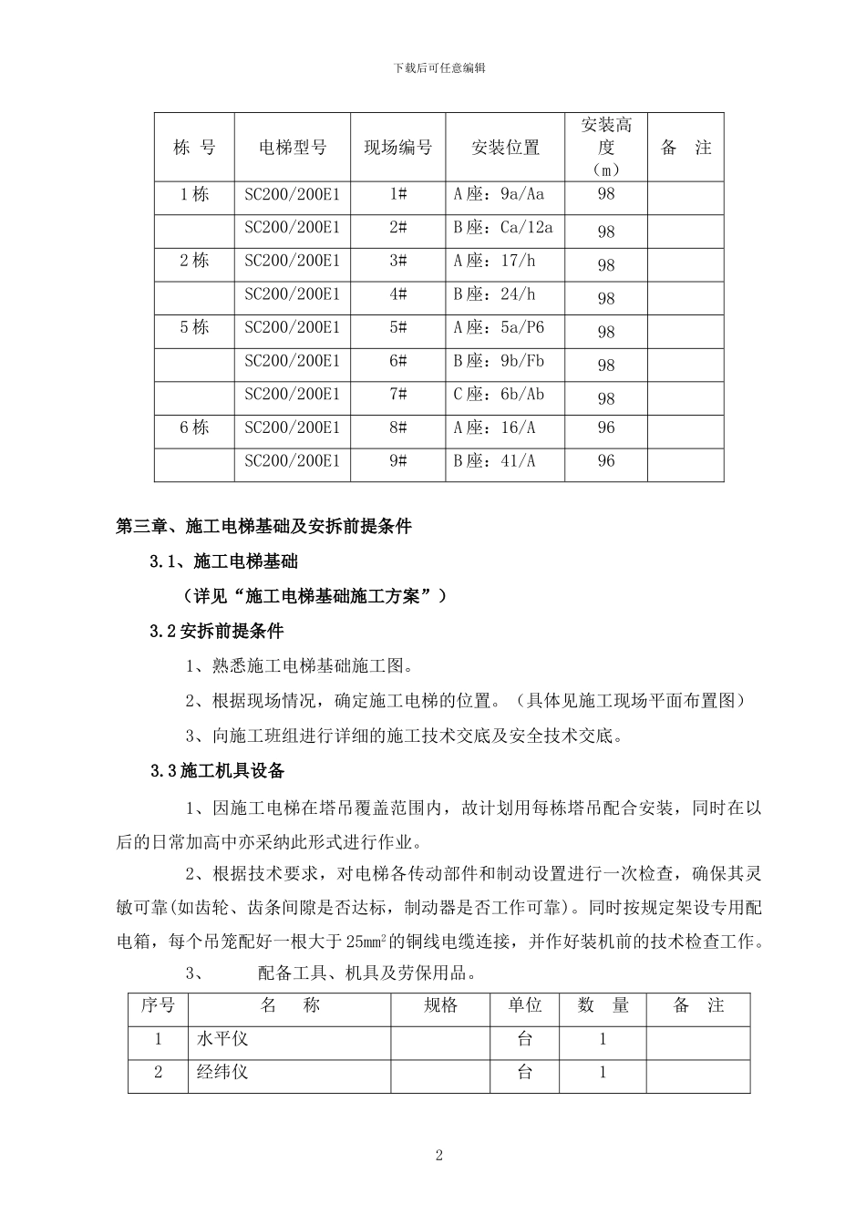 施工电梯安拆施工方案_第3页