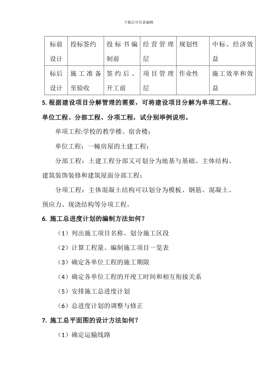 施工组织与管理复习资料_第2页