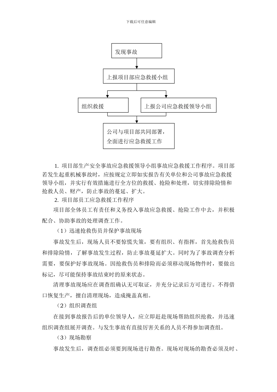 施工组织设计-建筑起重机械事故应急求救预案_第3页
