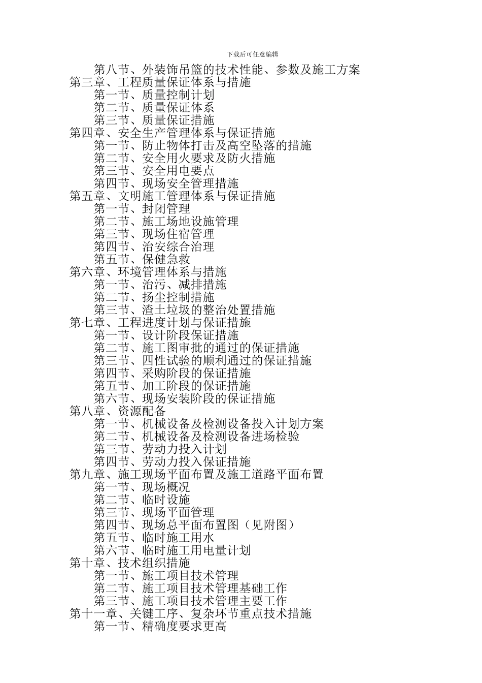 施工组织设计-万合广场外墙装饰工程_第2页