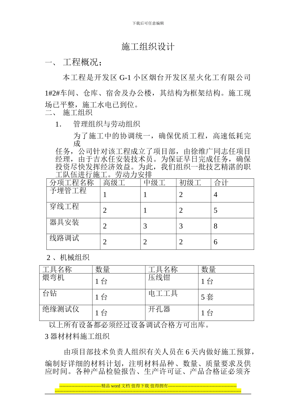 施工组织设计电气_第1页