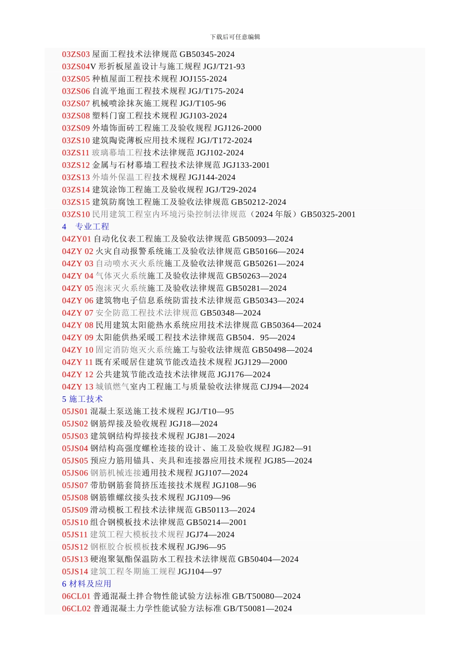 施工规范大全目录Microsoft-Word-文档_第2页