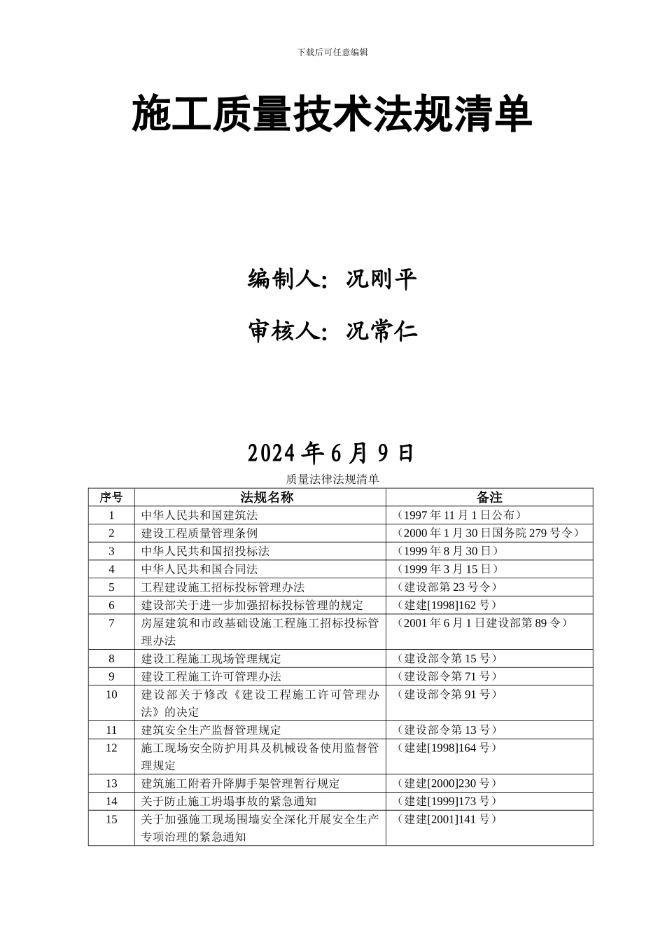 施工质量法规清单-2024_第2页