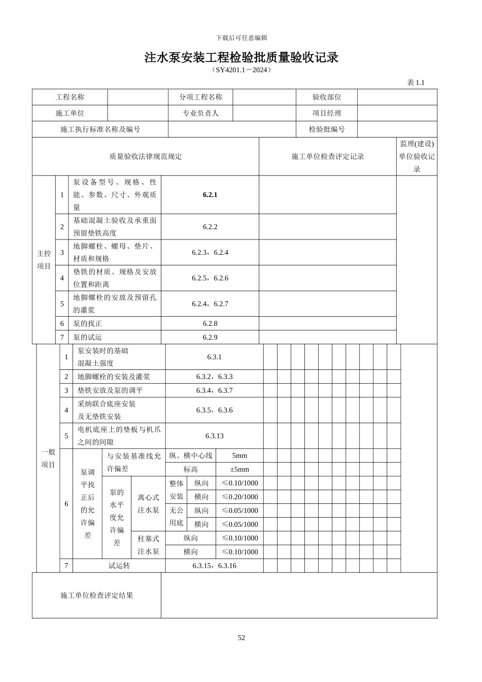 施工质量验收规范--工程检验批质量验收记录_第3页