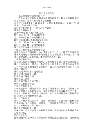 施工进度控制体系