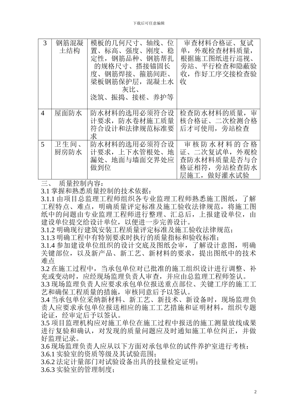 施工阶段质量控制点的设置及控制措施_第2页