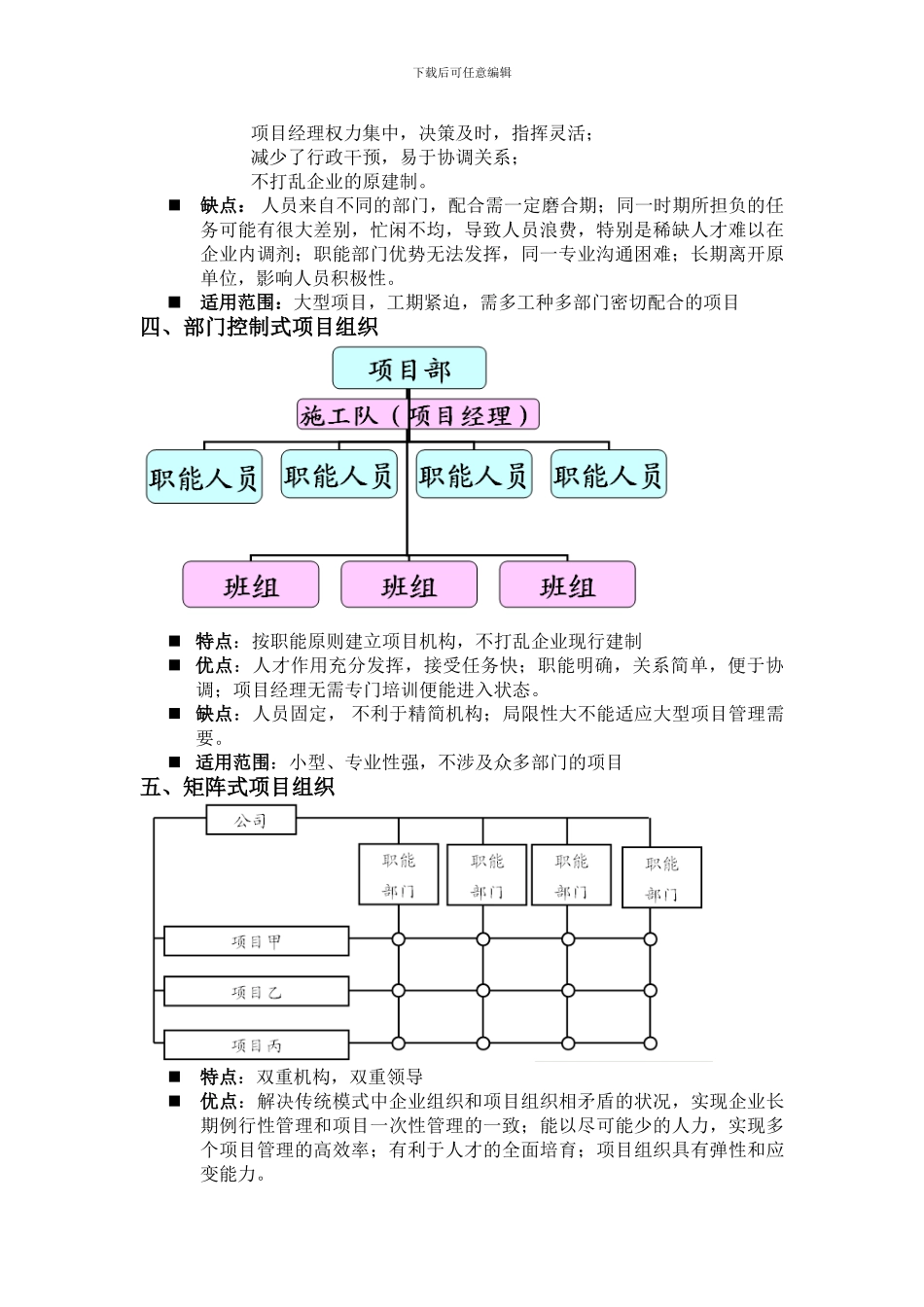 施工项目管理组织主要形式_第3页