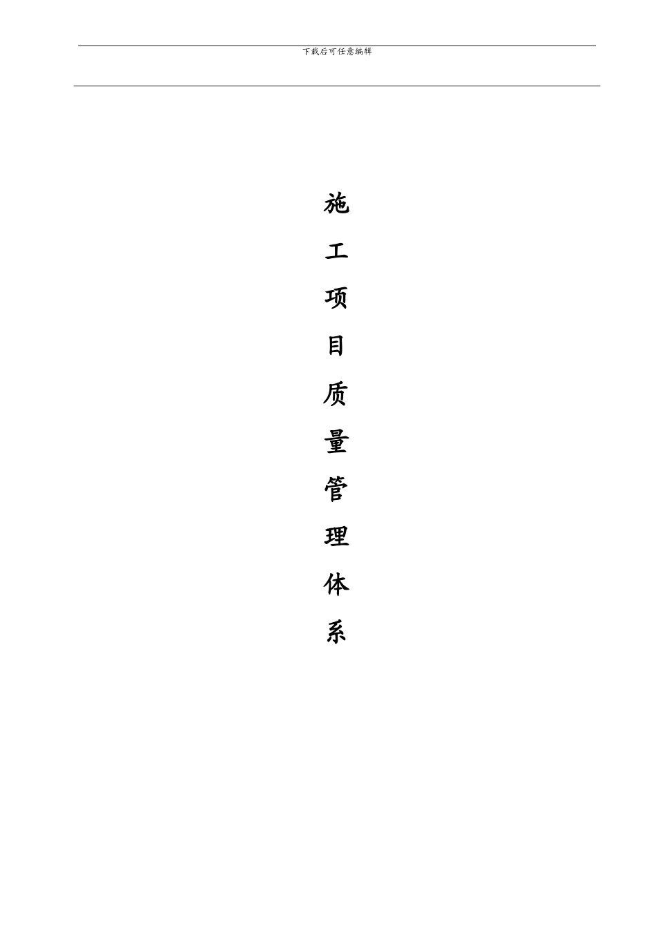 施工项目质量管理体系_第1页