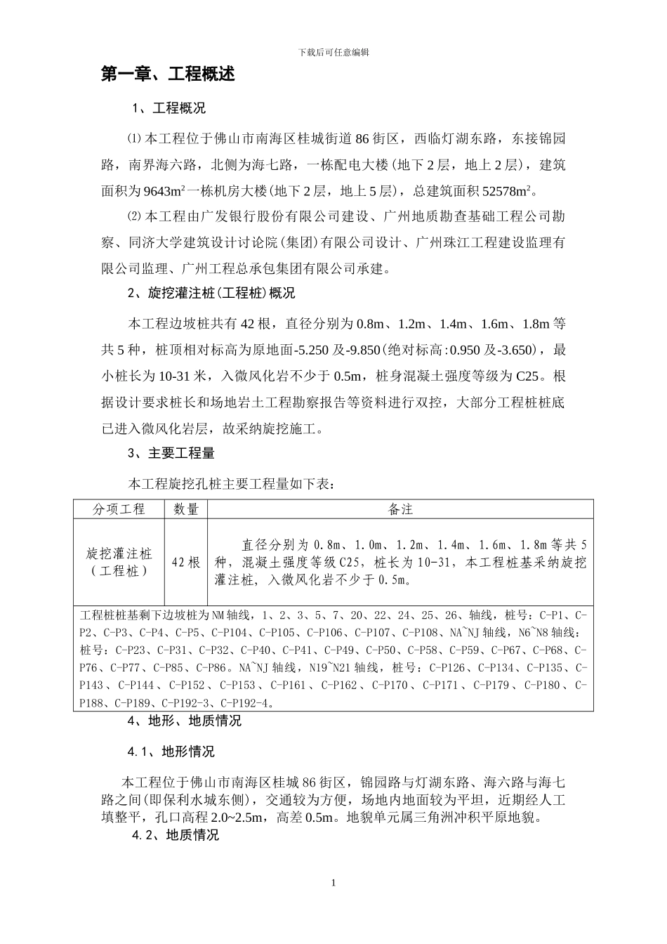 旋挖灌注桩专项施工方案_第1页