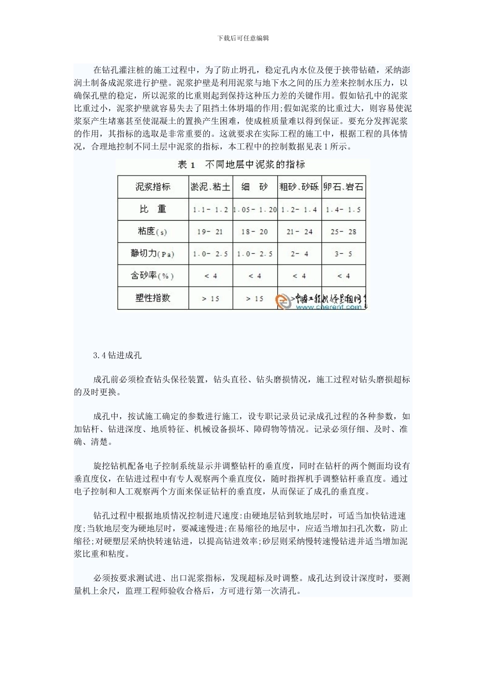 旋挖钻机在泥浆护壁成孔灌注桩施工中注意的问题_第3页