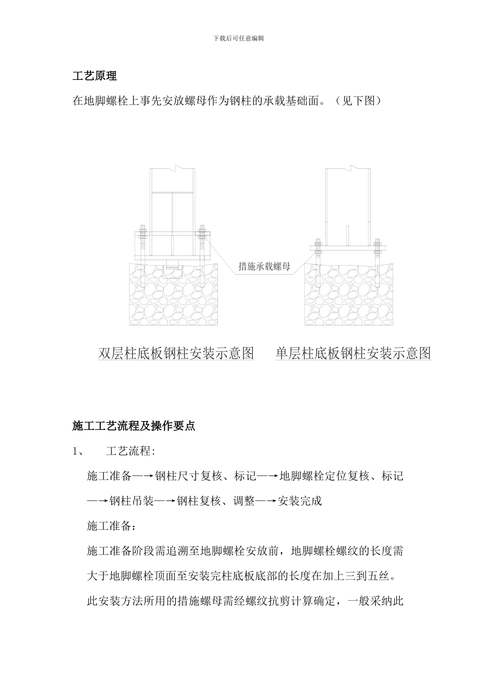 无垫铁钢结构安装施工工法_第2页