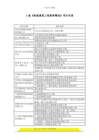 智能建筑工程案例
