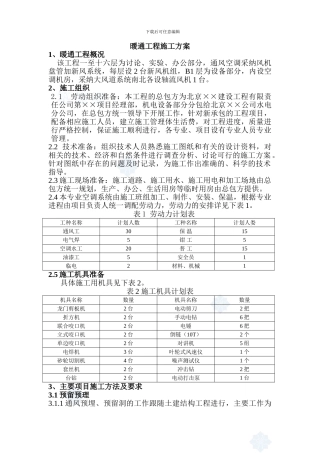 暖通工程施工方案-secret