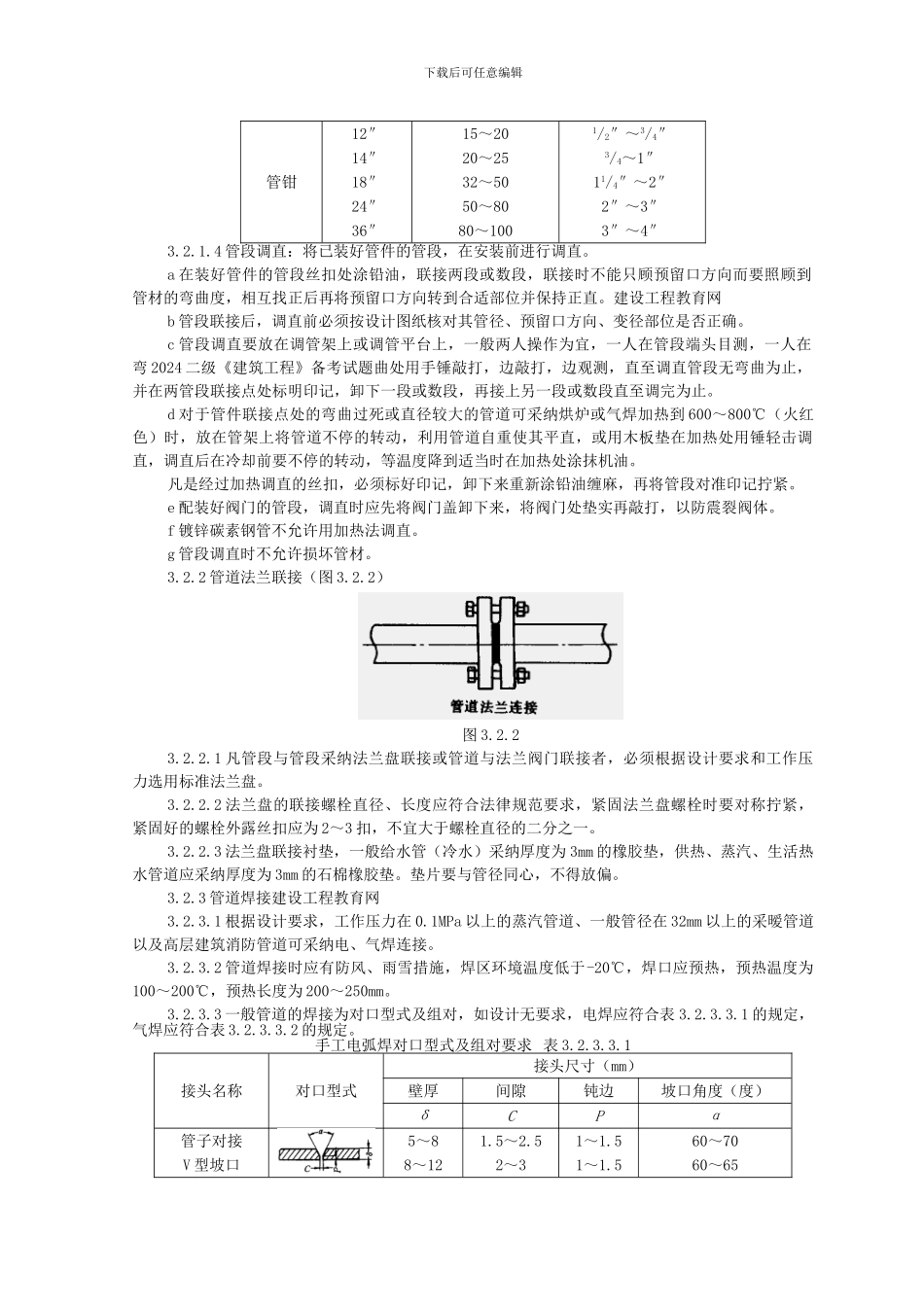 暖卫管道安装基本施工工艺标准_第3页