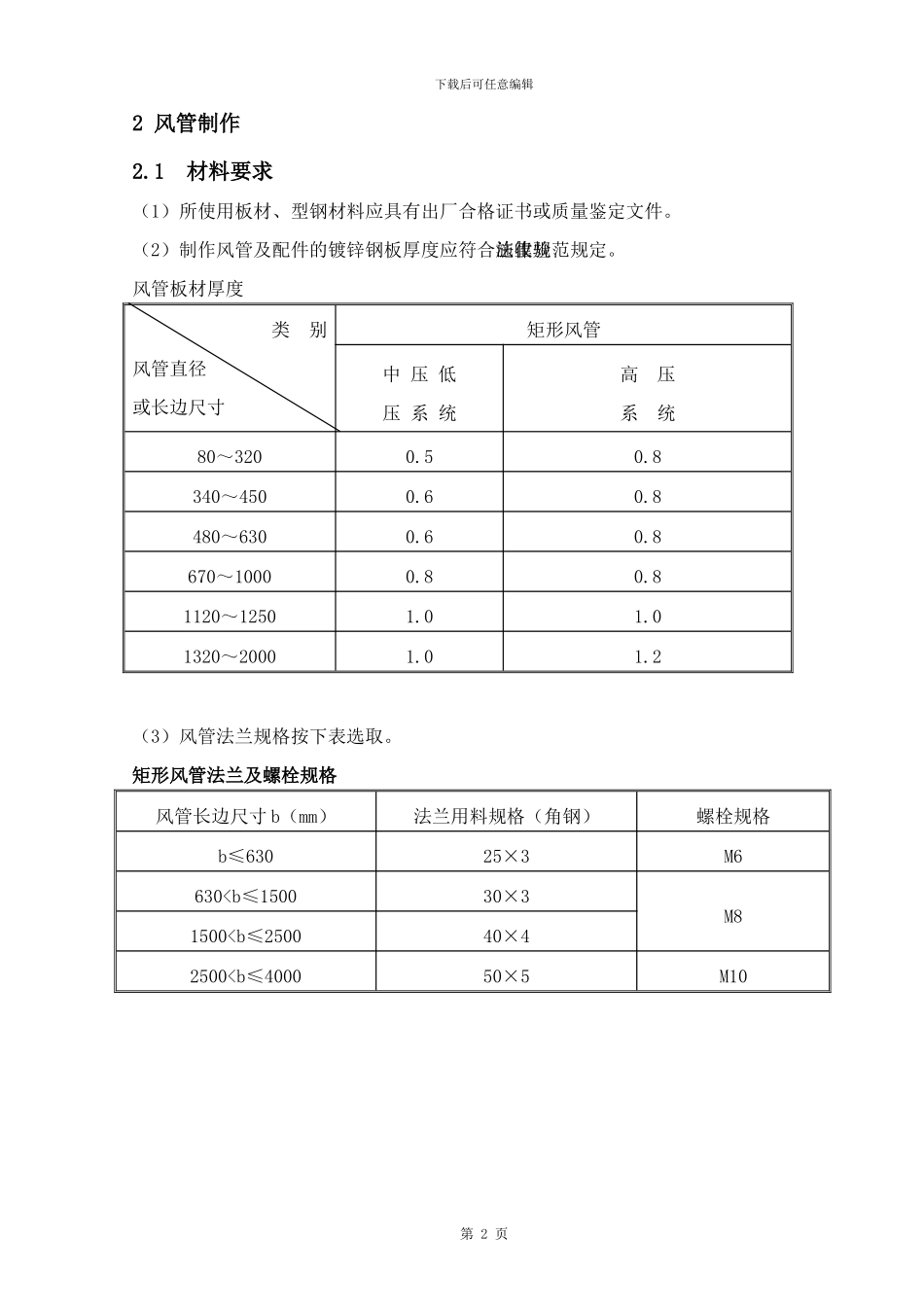 暖通空调施工方案-secret_第2页