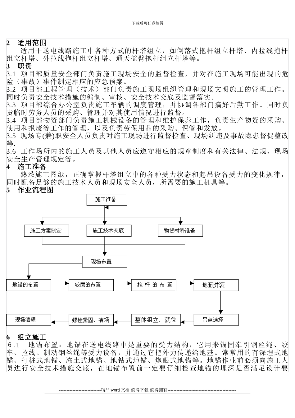 杆塔组立施工安全作业指导书_第2页