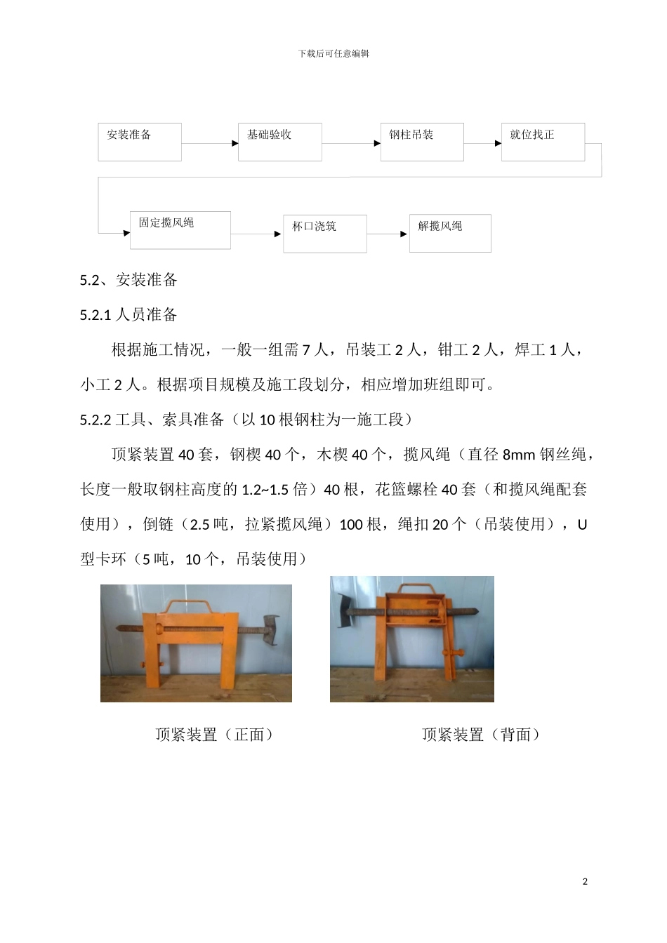 杯口基础钢结构施工工法_第2页