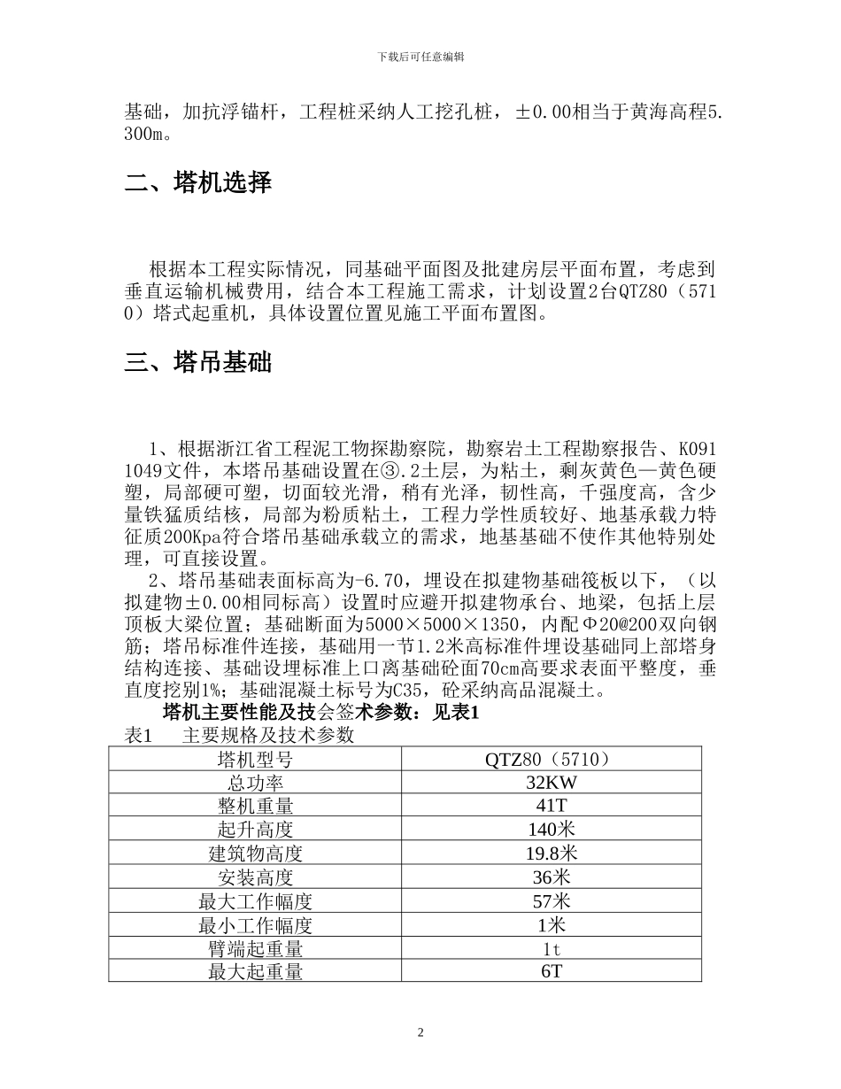 枫林假日小区塔吊装拆专项施工方案_第3页
