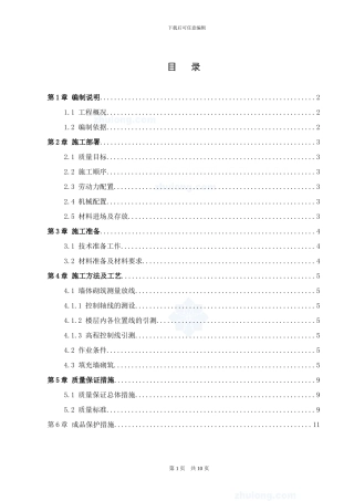 某住宅工程砌体工程专项施工方案-secret