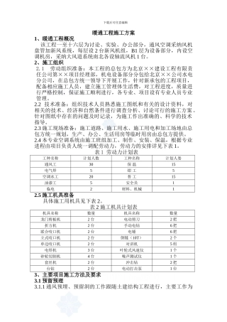 某办公楼空调工程施工组织方案