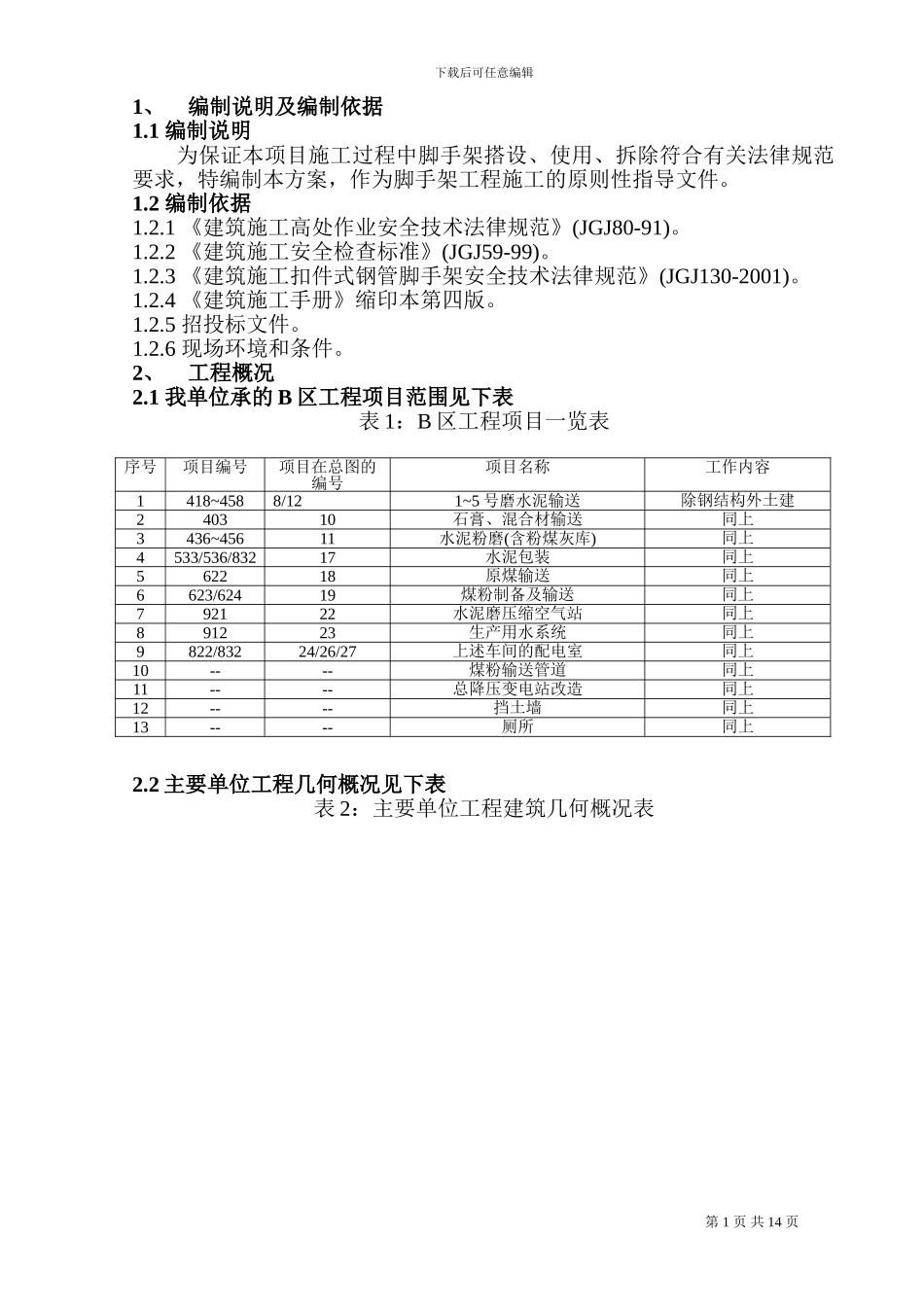 某土建工程钢管脚手架施工方案_第1页
