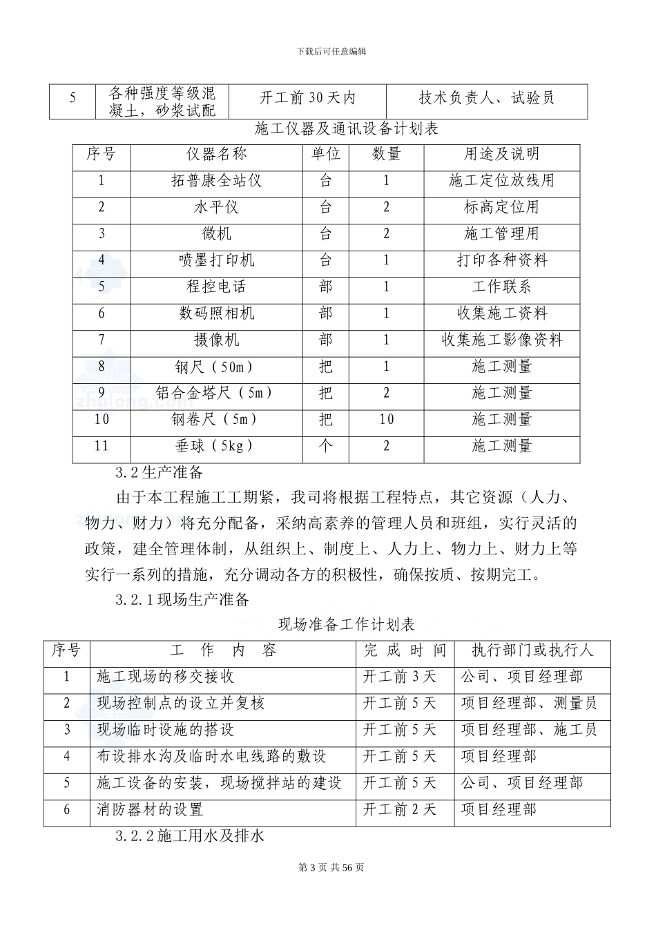 某室外综合管网安装工程施工方案-secret_第3页