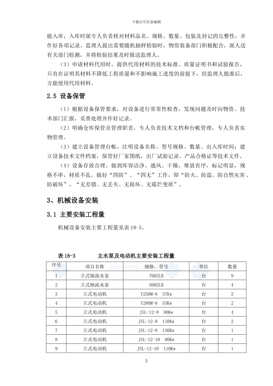 某工程机电设备安装施工方案-secret_第3页