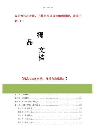 某某某污水处理厂施工组织设计