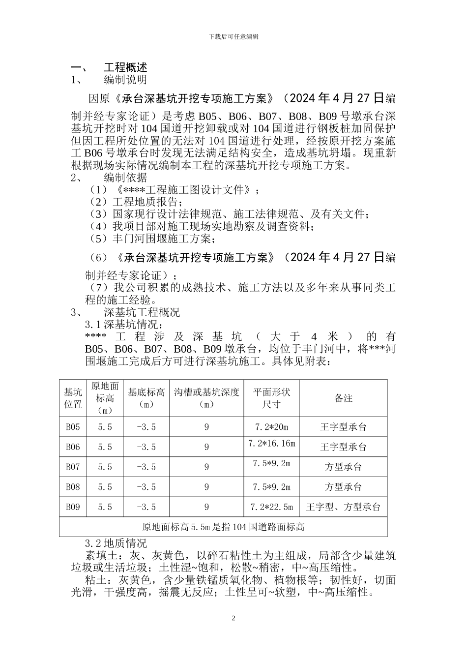 某某桥承台深基坑开挖专项施工方案_第2页
